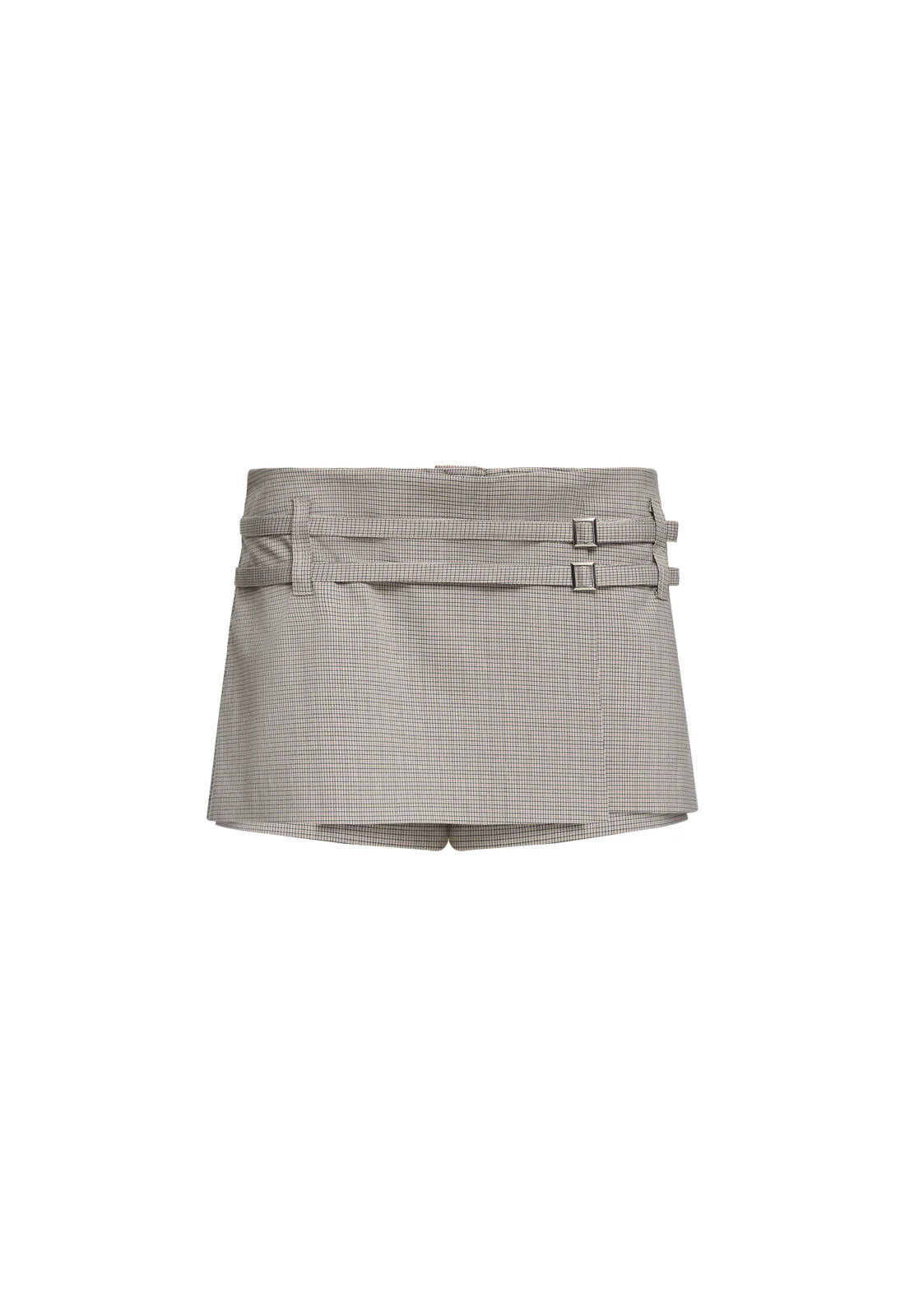 Deuce Skort - Beige Gingham