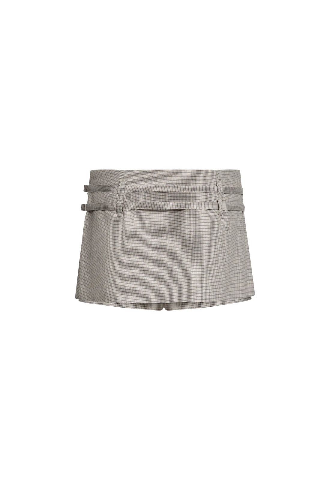 Deuce Skort - Beige Gingham