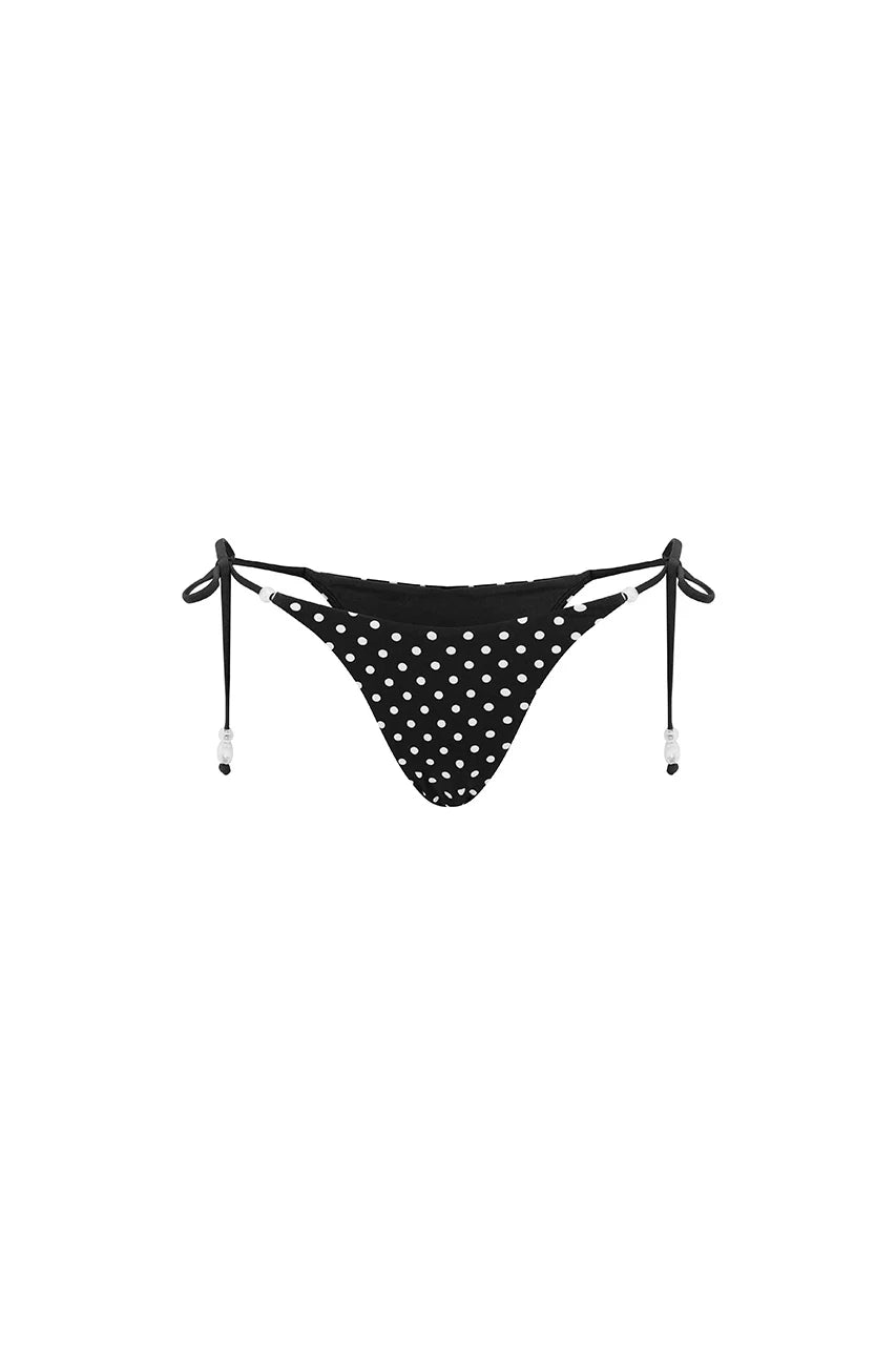 LIA BOTTOM - BLACK POLKA