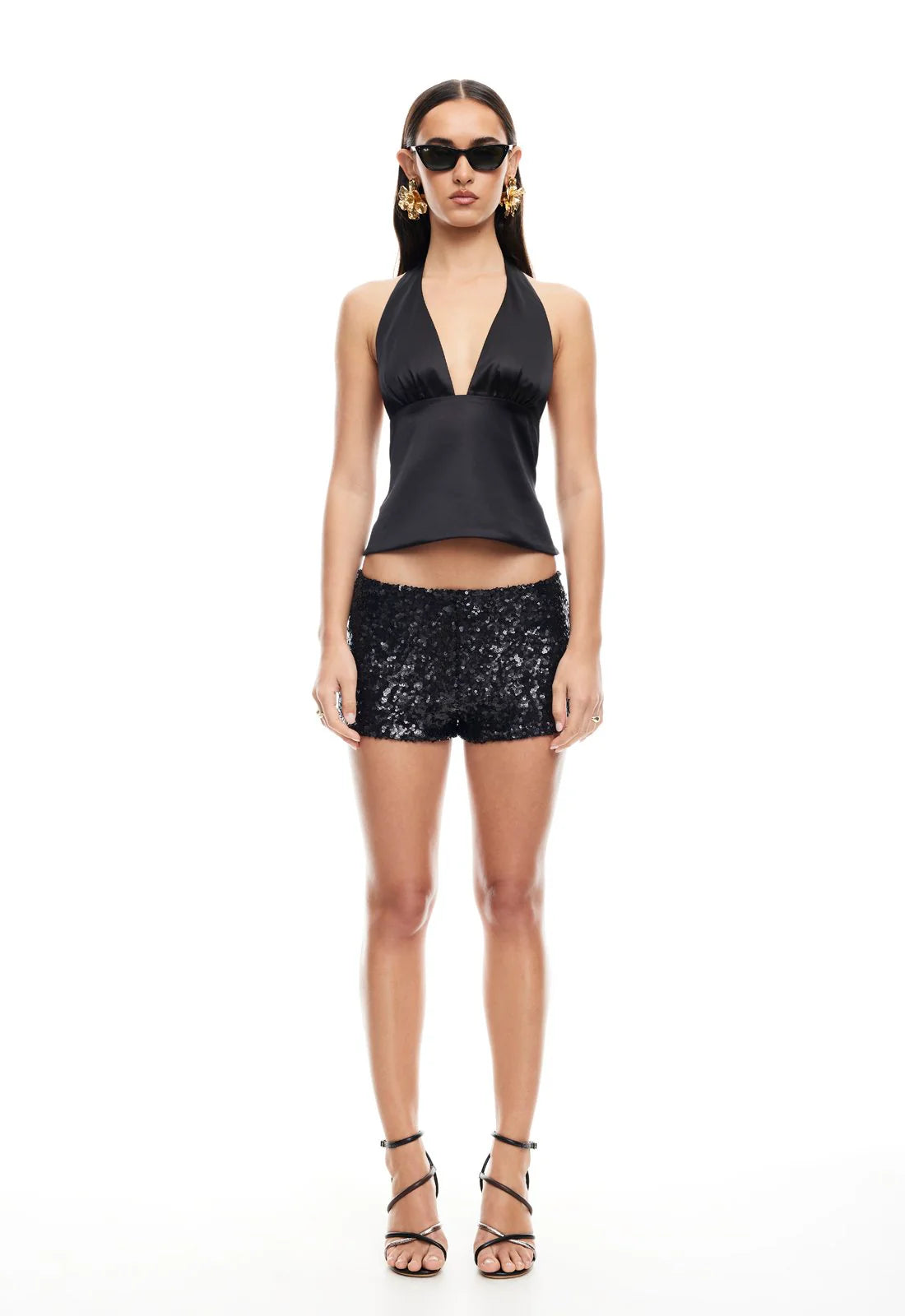 Opulence Halter Top - Onyx