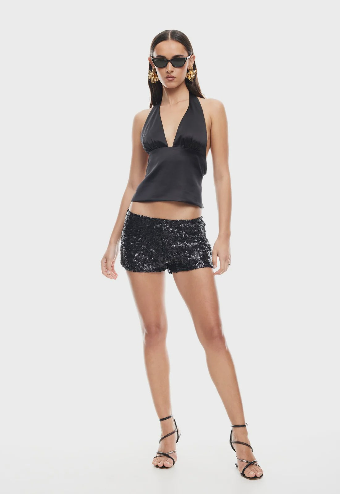 Opulence Halter Top - Onyx